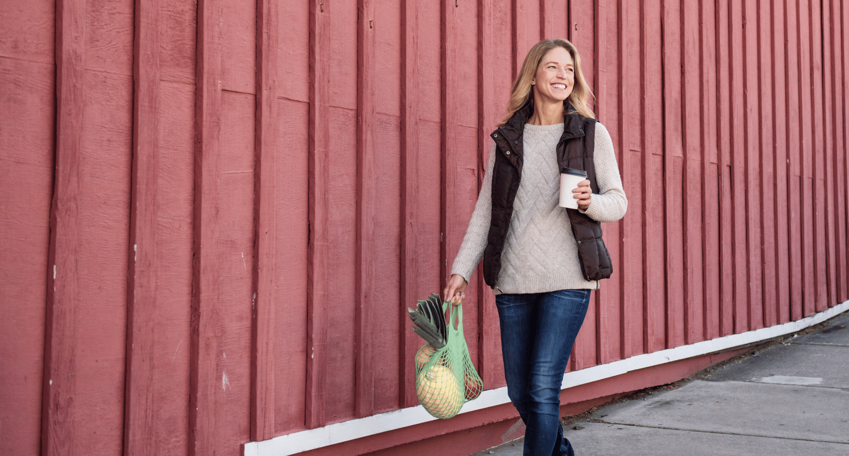 Women with Whidbey Farmers Market Produce