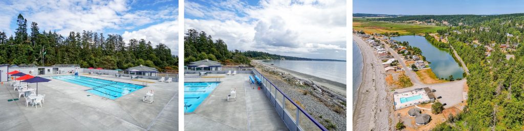 Admirals Cove, Pool, Amenities, Club, bulkhead, oceanview, Watervew, Neighborhood, community, Whidbey Island, island life, Washington, PNW Lifestyle